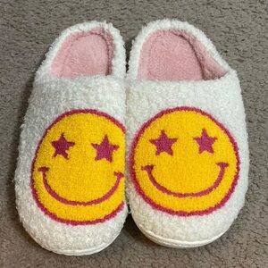 smiley face slippers